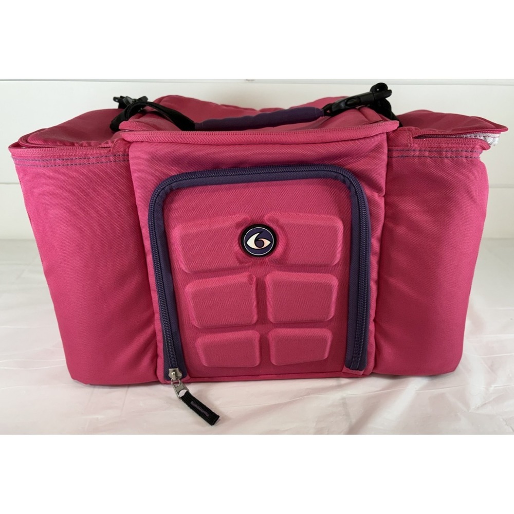Pack Fitness Meal Prep Bag Cooler Lunch Box Gym Workout Bag With Containers Pink